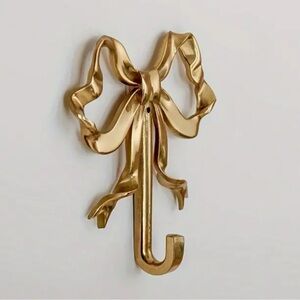 Brass Bow Wall Hooks, Solid Brass Hooks, Wall Hooks for Coat, Keys, Towel Hook.
